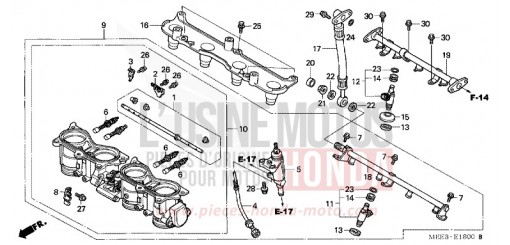 DROSSELKLAPPENGEHAEUSE (CBR600RR3/4) CBR600RR4 de 2004